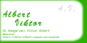 albert viktor business card